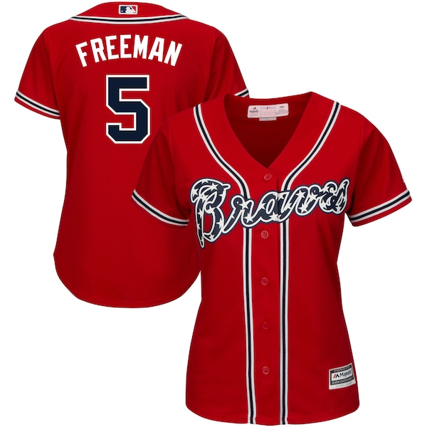 Women's Atlanta Braves Freddie Freeman Majestic  cheap mlb baseball jersey