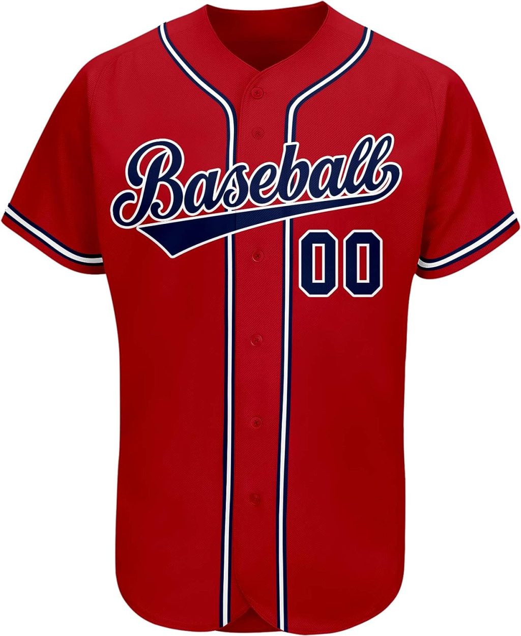 Amazon.com: Custom Baseball Jersey Full-Button Shirt Active Sportswear ...