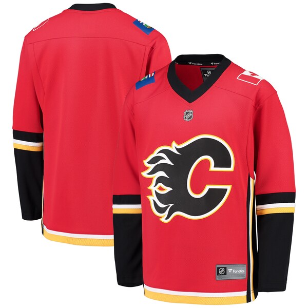 Youth Calgary Flames Fanatics Branded Red Home Replica Blank Jersey