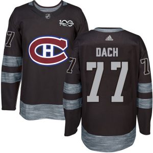 cheap Adidas Canadiens #77 Kirby Dach Black 1917- 2024 100th Anniversary Stitched NHL Jersey