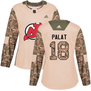 cheap Adidas Devils #18 Ondrej Palat Camo Authentic 2024 Veterans Day Women's Stitched NHL Jersey