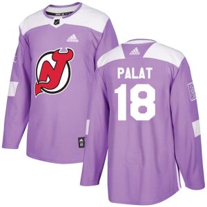 adidas devils #18 ondrej palat purple authentic fights cancer stitched nhl wholesale jersey