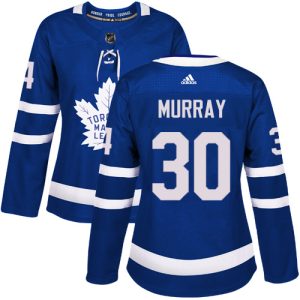 Adidas Maple Leafs #30 Matt Murray Blue Home Authentic Women's Stitched NHL Jersey