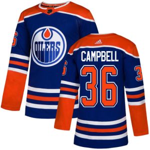 Adidas Oilers #36 Jack Campbell Royal Alternate Authentic Stitched NHL Jersey