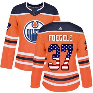 adidas oilers #37 warren foegele orange home authentic usa flag women's stitched nhl cheap jersey