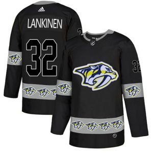 cheap Adidas Predators #32 Kevin Lankinen Black Authentic Team Logo Fashion Stitched NHL Jersey