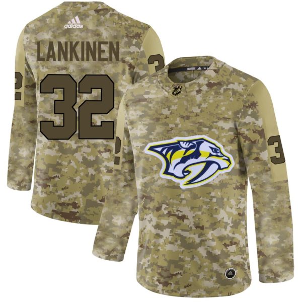 adidas predators #32 kevin lankinen camo authentic stitched nhl wholesale jersey