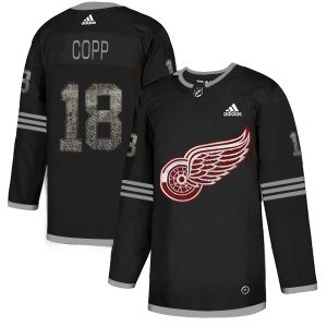 cheap Adidas Red Wings #18 Andrew Copp Black Authentic Classic Stitched NHL Jersey