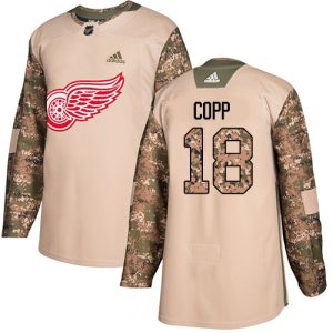 cheap Adidas Red Wings #18 Andrew Copp Camo Authentic 2024 Veterans Day Stitched NHL Jersey