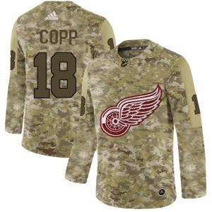 Adidas Red Wings #18 Andrew Copp Camo Authentic Stitched NHL Jersey