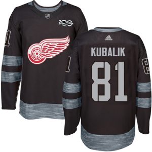 adidas red wings #81 dominik kubalik black 1917- 2024 100th anniversary stitched nhl cheap jersey