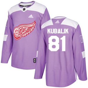 Adidas Red Wings #81 Dominik Kubalik Purple Authentic Fights Cancer Stitched NHL Jersey