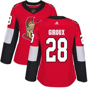 Adidas Senators #28 Claude Giroux Red Home Authentic Women's Stitched NHL Jersey