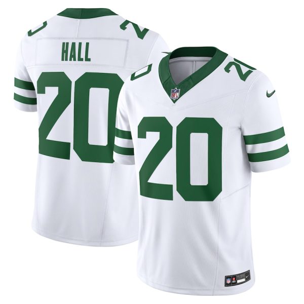 New York Jets #20 Breece Hall Men's White Legacy Vapor F.U.S.E. Limited Jersey