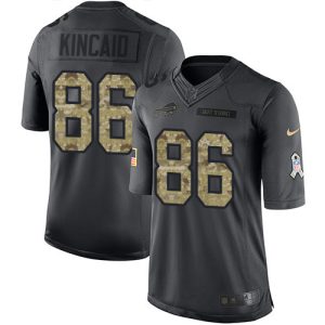 cheap Bills #86 Dalton Kincaid Black Men's Stitched NFL Limited 2024 Salute to Service Jersey