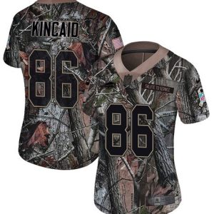 bills #86 dalton kincaid camo women's stitched nfl limited rush realtree wholesale jersey