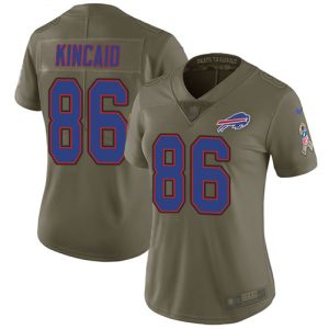 bills #86 dalton kincaid olive women's stitched nfl limited 2024 salute to service cheap jersey