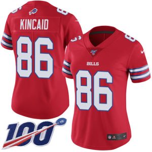 wholesale Bills #86 Dalton Kincaid Red Women's Stitched NFL Limited Rush 100th Season Jersey