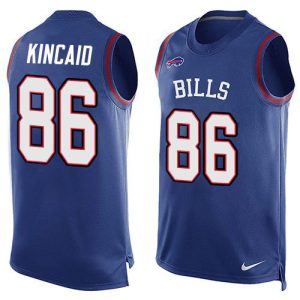 Bills #86 Dalton Kincaid Royal Blue Team Color Men's Stitched NFL Limited Tank Top Jersey