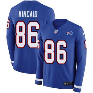 bills #86 dalton kincaid royal blue team color men's stitched nfl limited therma long sleeve cheap jersey