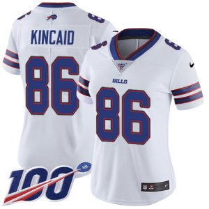 bills #86 dalton kincaid white women's stitched nfl 100th season vapor untouchable limited cheap jersey