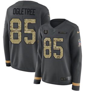 colts #85 andrew ogletree anthracite salute to service women's stitched nfl limited therma long sleeve cheap jersey