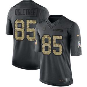 cheap Colts #85 Andrew Ogletree Black Men's Stitched NFL Limited 2024 Salute to Service Jersey