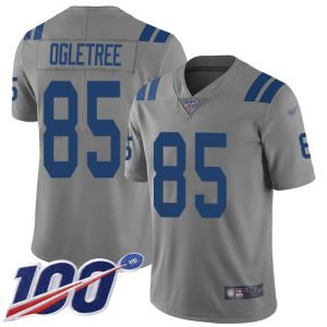 Colts #85 Andrew Ogletree Gray Men's Stitched NFL Limited Inverted Legend 100th Season Jersey