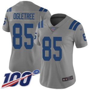 colts #85 andrew ogletree gray women's stitched nfl limited inverted legend 100th season cheap jersey