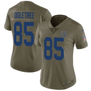 colts #85 andrew ogletree olive women's stitched nfl limited 2024 salute to service cheap jersey