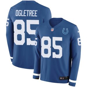 colts #85 andrew ogletree royal blue team color men's stitched nfl limited therma long sleeve cheap jersey