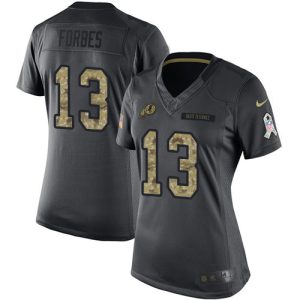 Commanders #13 Emmanuel Forbes Black Women's Stitched NFL Limited 2024 Salute to Service Jersey