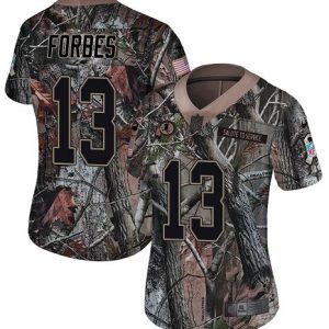 Commanders #13 Emmanuel Forbes Camo Women's Stitched NFL Limited Rush Realtree Jersey