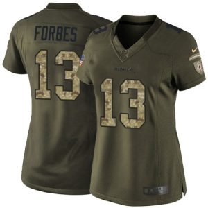 Commanders #13 Emmanuel Forbes Green Women's Stitched NFL Limited 2024 Salute to Service Jersey