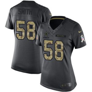 Cowboys #58 Mazi Smith Black Women's Stitched NFL Limited 2024 Salute to Service Jersey