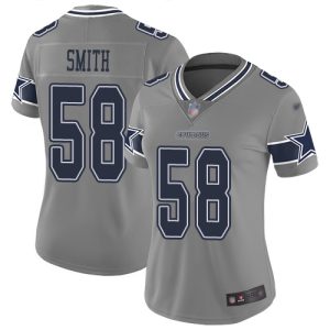 wholesale Cowboys #58 Mazi Smith Gray Women's Stitched NFL Limited Inverted Legend Jersey