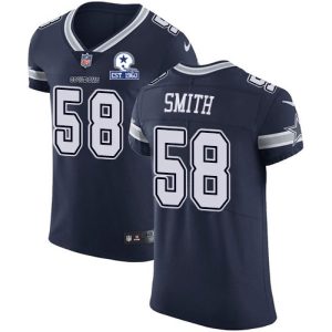 Cowboys #58 Mazi Smith Navy Blue Team Color Men's Stitched With Established In 1960 Patch NFL Vapor Untouchable Elite Jersey