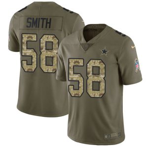 Cowboys #58 Mazi Smith Olive/Camo Youth Stitched NFL Limited 2024 Salute To Service Jersey