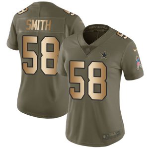 cowboys #58 mazi smith olive/gold women's stitched nfl limited 2024 salute to service cheap jersey