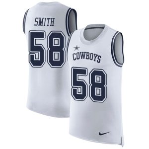 cheap Cowboys #58 Mazi Smith White Men's Stitched NFL Limited Rush Tank Top Jersey