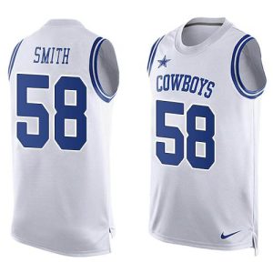 cheap Cowboys #58 Mazi Smith White Team Color Men's Stitched NFL Limited Tank Top Jersey