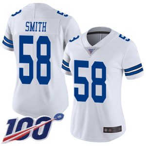 Cowboys #58 Mazi Smith White Women's Stitched NFL 100th Season Vapor Untouchable Limited Jersey