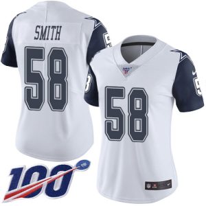 cowboys #58 mazi smith white women's stitched nfl limited rush 100th season cheap jersey