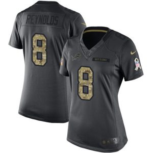 lions #8 josh reynolds black women's stitched nfl limited 2024 salute to service cheap jersey