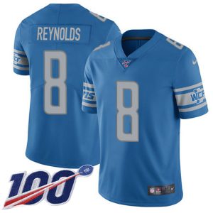 Lions #8 Josh Reynolds Blue Team Color Youth Stitched NFL 100th Season Vapor Untouchable Limited Jersey