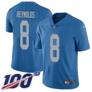 lions #8 josh reynolds blue throwback men's stitched nfl 100th season vapor untouchable limited cheap jersey