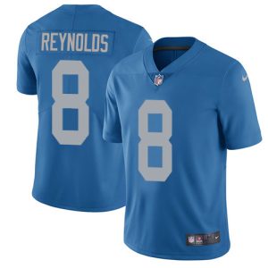 Lions #8 Josh Reynolds Blue Throwback Men's Stitched NFL Vapor Untouchable Limited Jersey