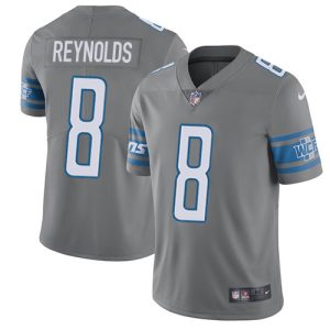 lions #8 josh reynolds gray men's stitched nfl limited rush cheap jersey