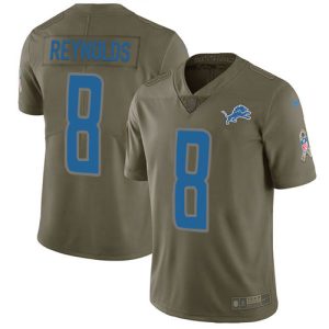 Lions #8 Josh Reynolds Olive Men's Stitched NFL Limited 2024 Salute To Service Jersey