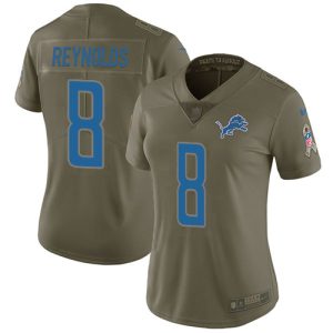 lions #8 josh reynolds olive women's stitched nfl limited 2024 salute to service cheap jersey